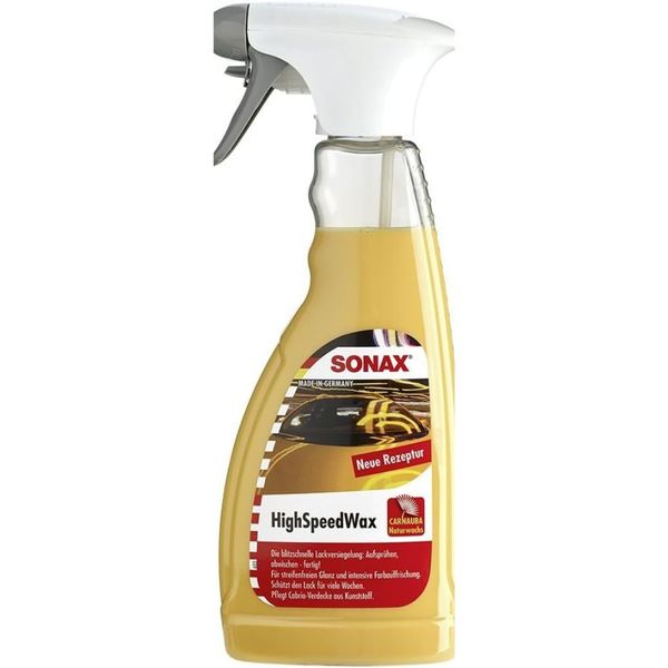 SONAX High Speed Wax - Instant Gloss &amp; Protection with Carnauba Wax (500ml)
