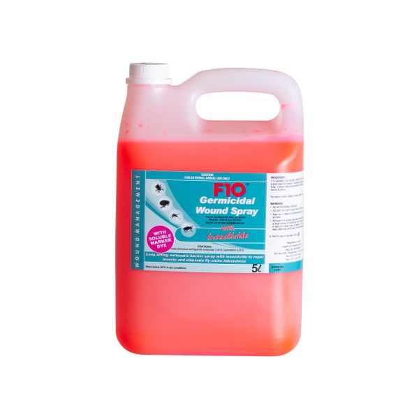 F10 Germicidal Wound Spray with Insecticide with Stain 5l