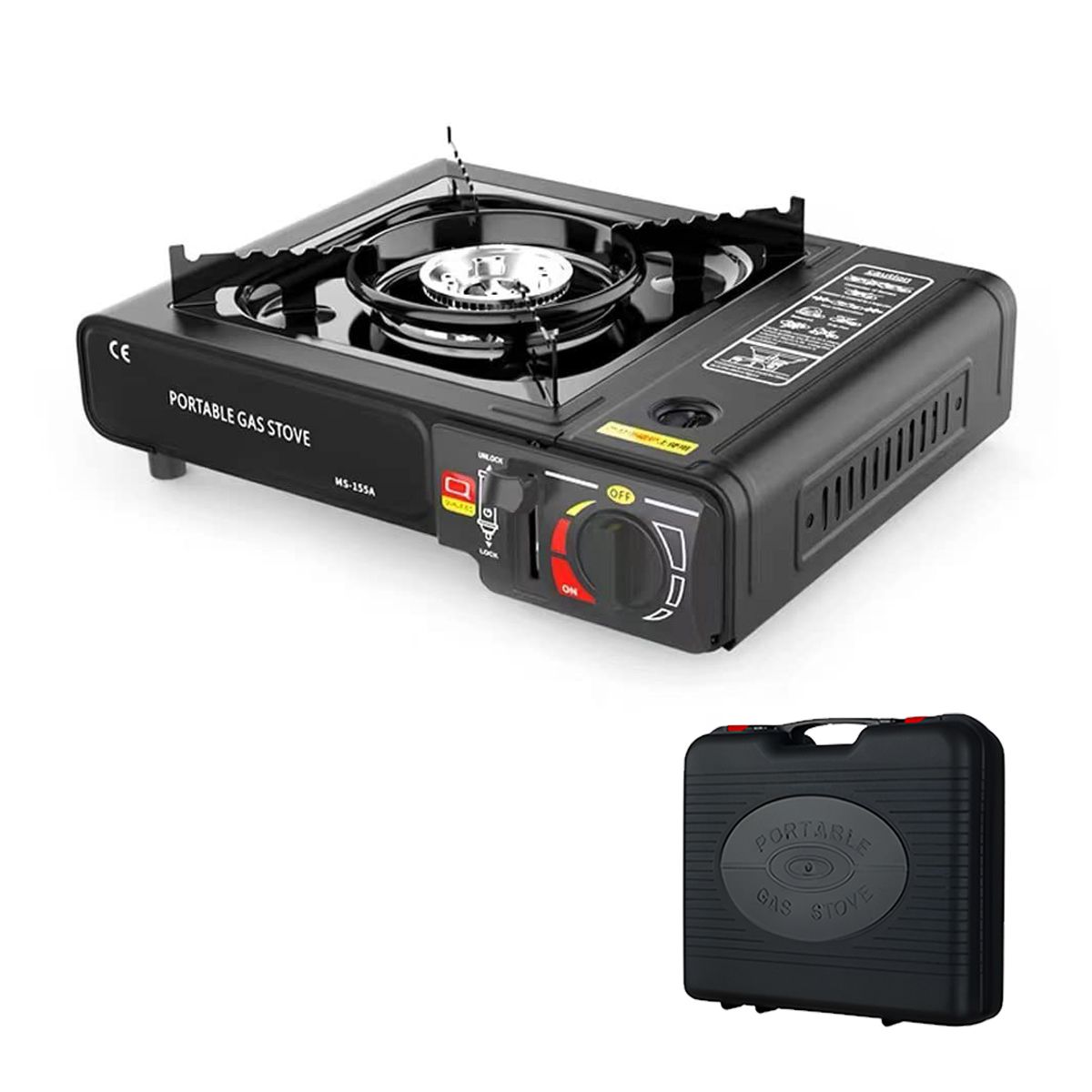 Camping Accessory Portable Gas Stove With Box Outdoor Requires Butane Tank