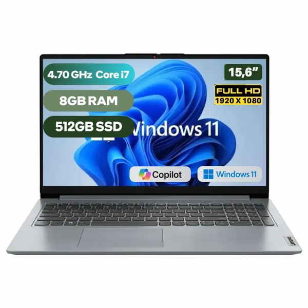 Lenovo IdeaPad 1 Laptop - Intel Core i7 - 8GB RAM - 512GB SSD - 15.6 FHD