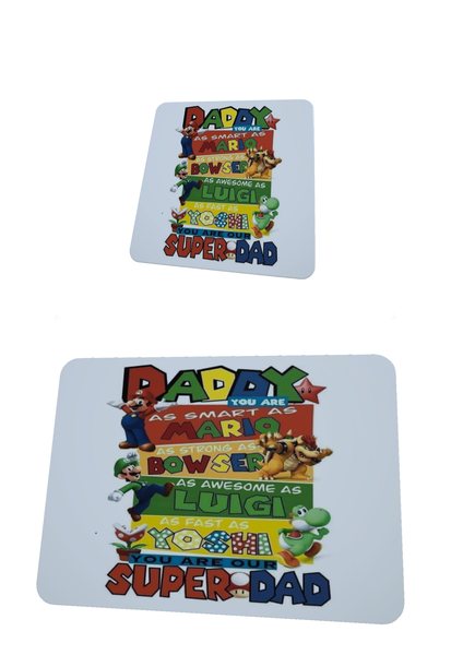 Super Dad - Mouse Pad and Coaster Set