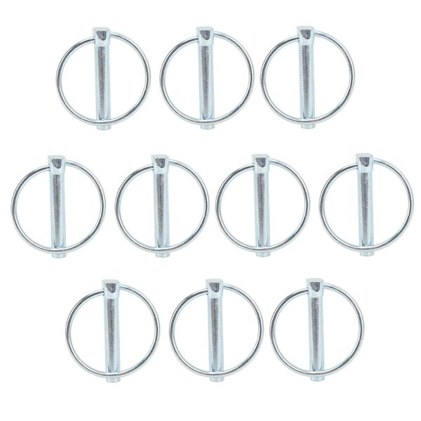 10 Pcs 8mm X 45mm Carbon Steel Pin Ring Clips