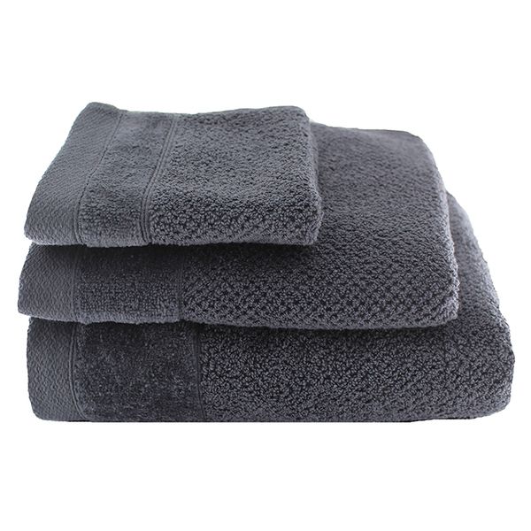 Wedgewood Collection 550gsm Charcoal - 1 Facecloth, 1 HandTowel, 1 BathSheet