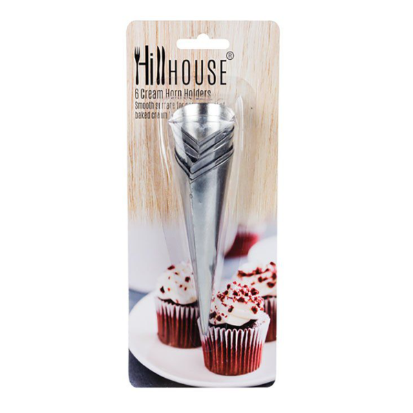 Hillhouse Cream-Horn-Holders Metal 6 Pieces Per Pack (Pack of 2)