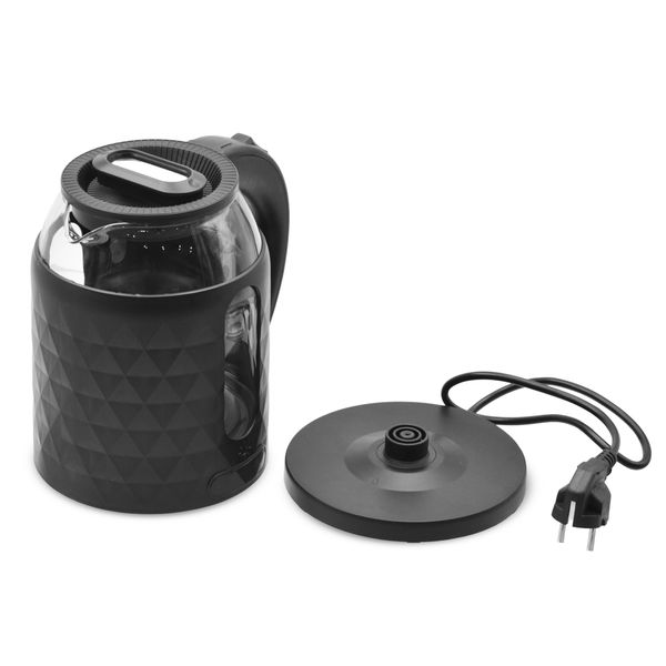 Sleek 2L Electric Glass Kettle with Swivel Base and LED Illumination