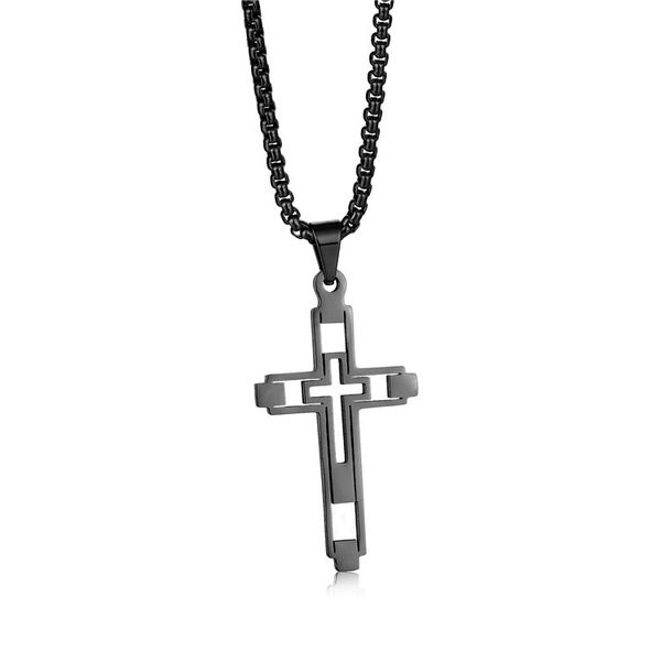 Cross Necklace for Men, Unique Cross Pendant Necklace