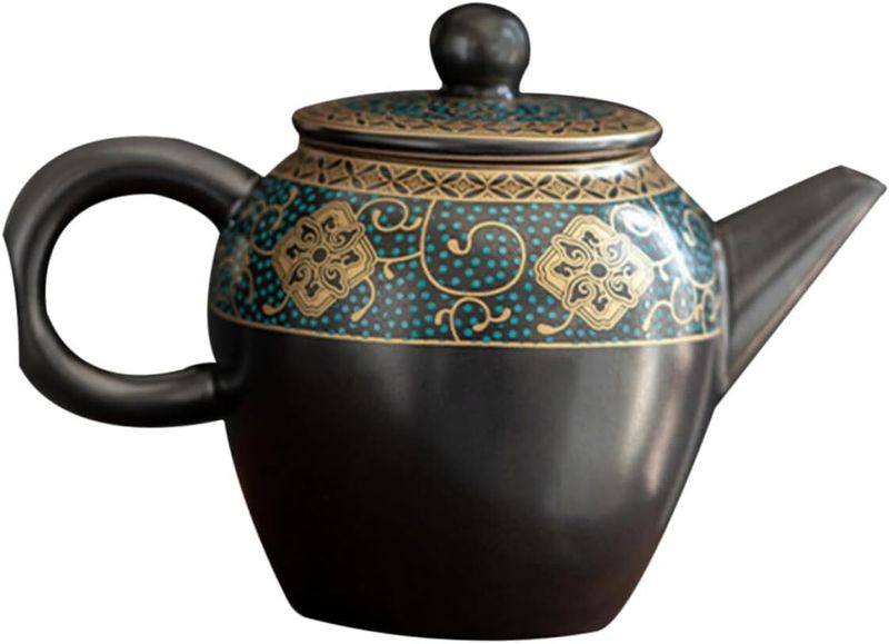 Vintage Ceramic Chinese Teapot Enamel Colorful Gongfu Tea