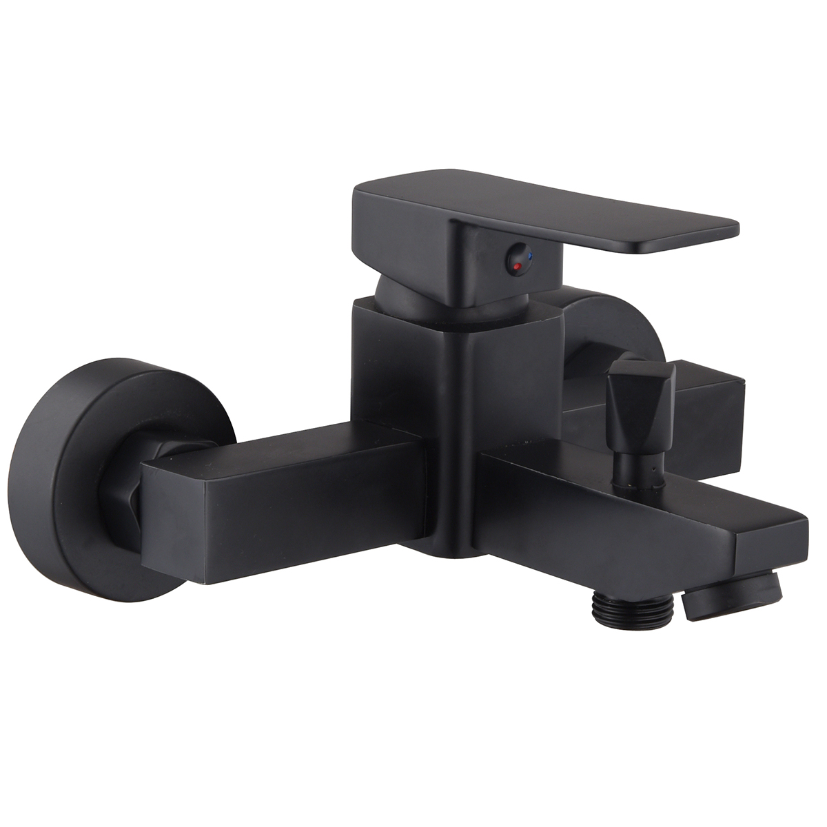 Matte Black Square Bath Mixer - 10032B