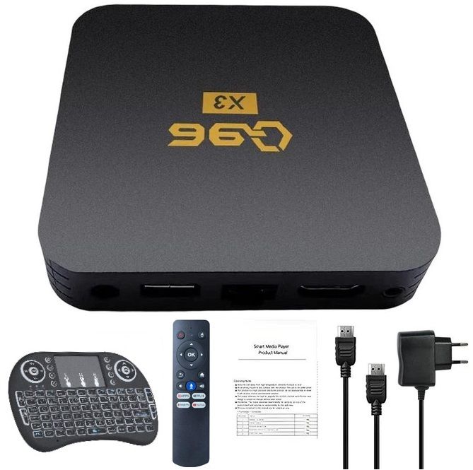Q96 Gen 3, Android 13 Tv Box + RGB Wireless Keyboard. AI Assist