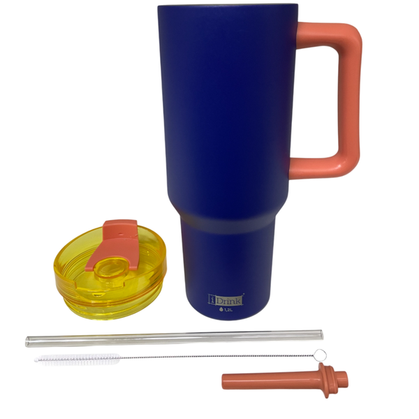 1.2 Litre Triple-Walled Thermal Tumbler- Blue &amp; Orange