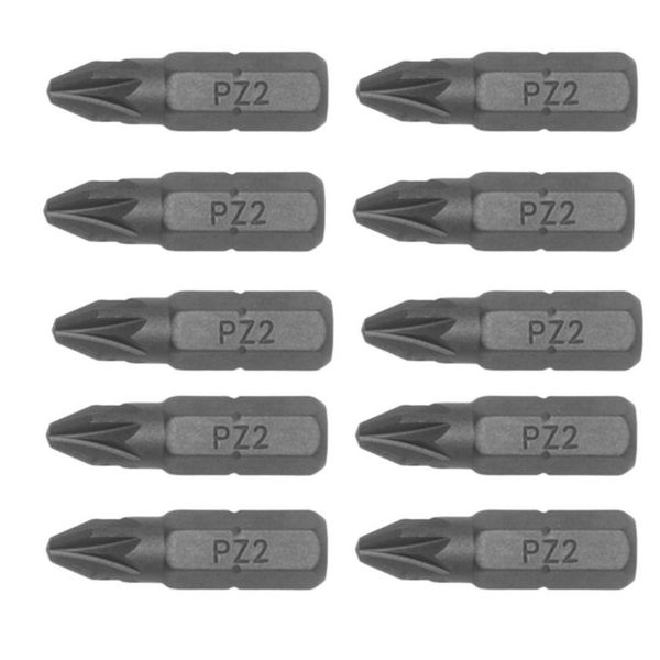 TengTools - 1/4" PZ Bits 25MM PZ2 10 Piece - PZ2500210