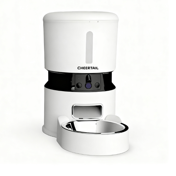 CHEERTAIL 4L App-Controlled Smart Pet Feeder with Dual Cameras