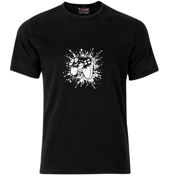 Think Out Loud Mens "Remote Splash" Tshirt Black