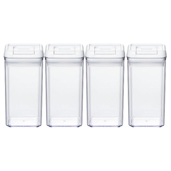 4-Pack 1300ml Food Storage Container Set - Transparent