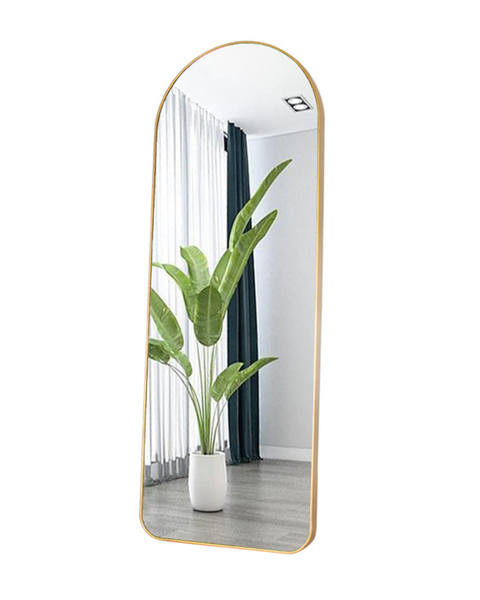 Luxe Gold Standing Mirror - Vintage Rustic Modern Full-Length Wall Décor