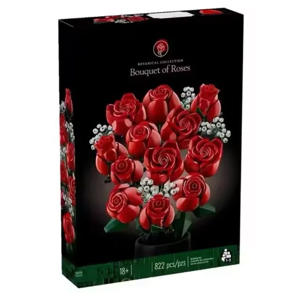 Rose Bouquet Building Blocks - Educational &amp; Puzzle Toy