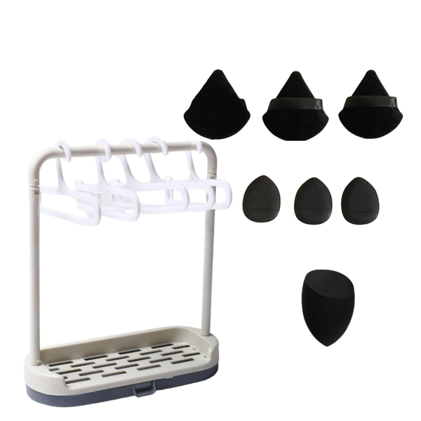 Make up Sponge and Puff Set with Drying Rack