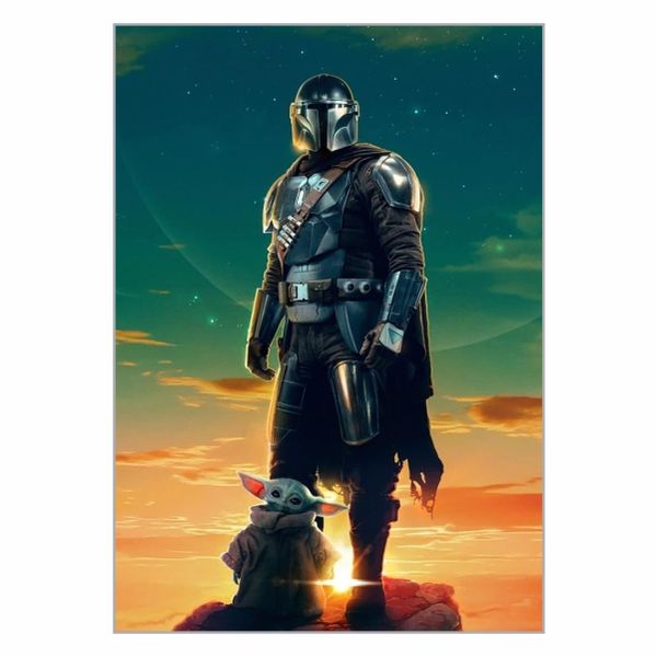 Mando And Baby Yoda Poster - A1