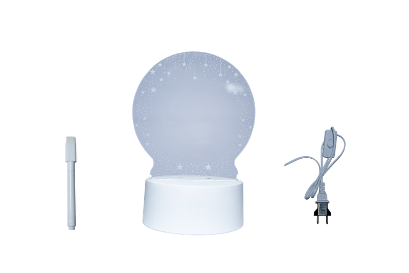 LED Nightlight Writing Board - Round Lamp