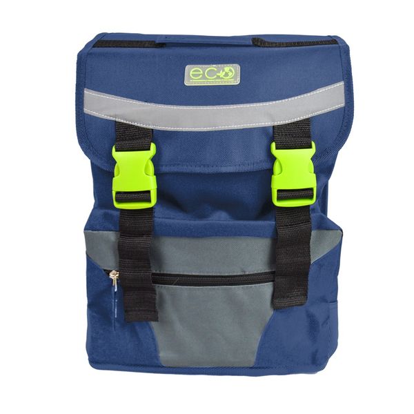 Backpack with 3 Compartments and Lunchbox Holder - Back To School - Blue