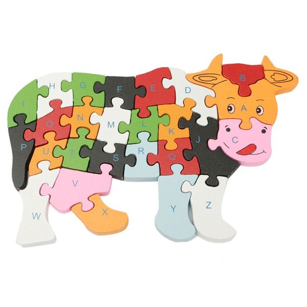 Cow Shaped Colourful Puzzle 26 Piece