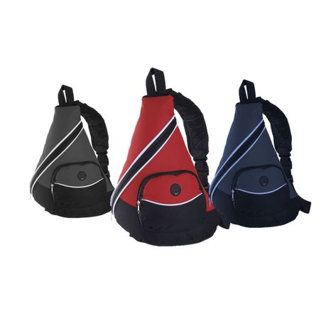 Multi Colour Stripe Design Backpacks - Red, Blue & Black