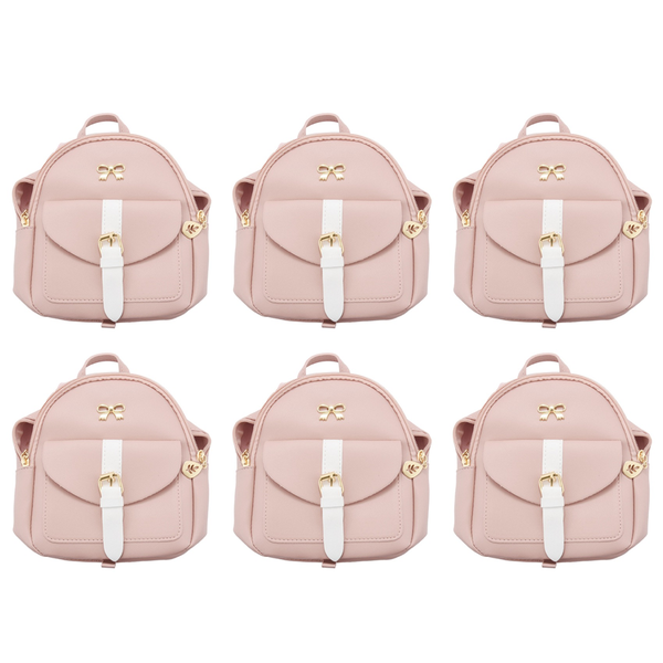 Mini Backpack Small Diagonal Bag Leather Bow Backpack Ladies Wallet