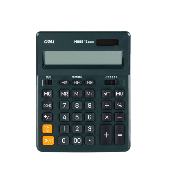Deli Dual memory Desktop calculator 12 digits Display Green (Large)
