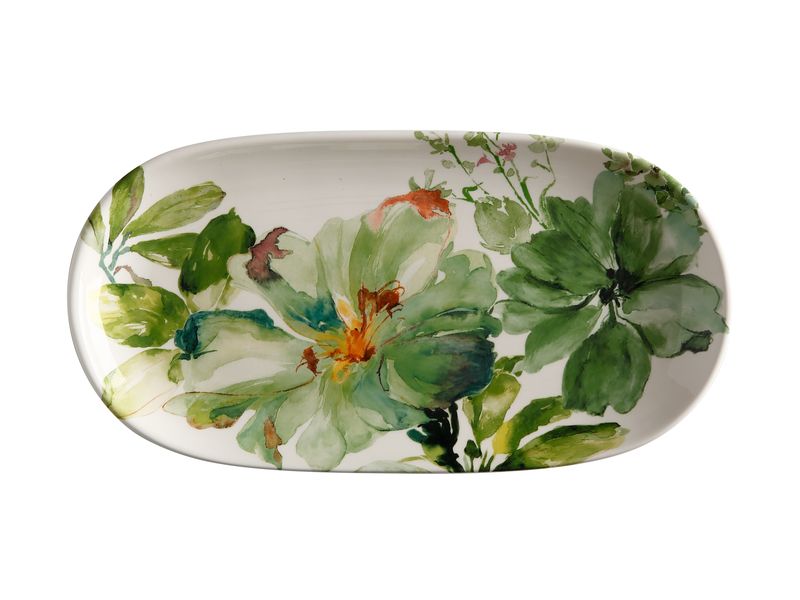 Casa Domani Botanical Oval Platter 33x17cm
