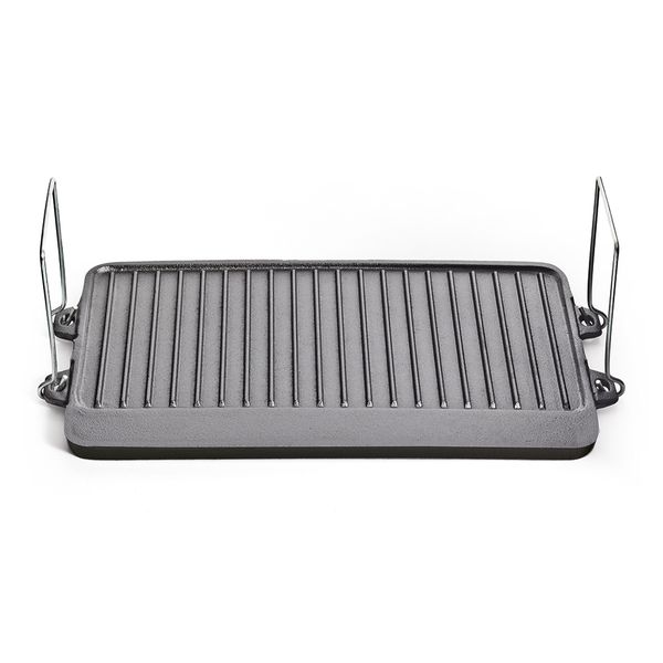 Campfire 2 Burner Wide Gas or Fire Cast Iron Grill Plate