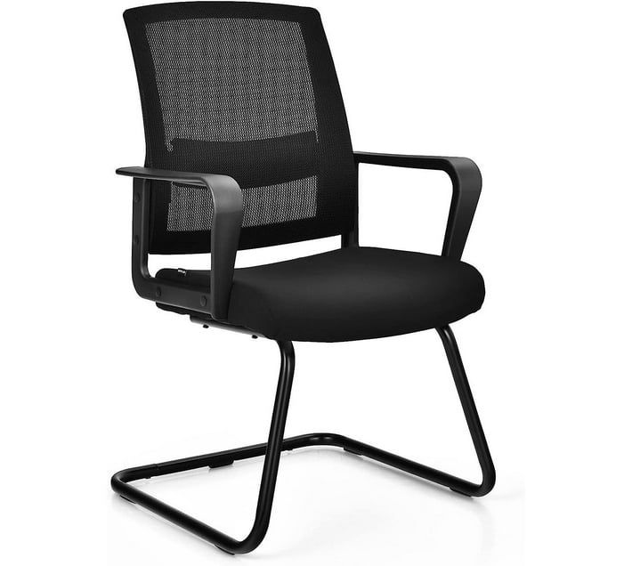 Office Guest Chair with Lumbar Support and Mid Back Mesh Space Air Grid