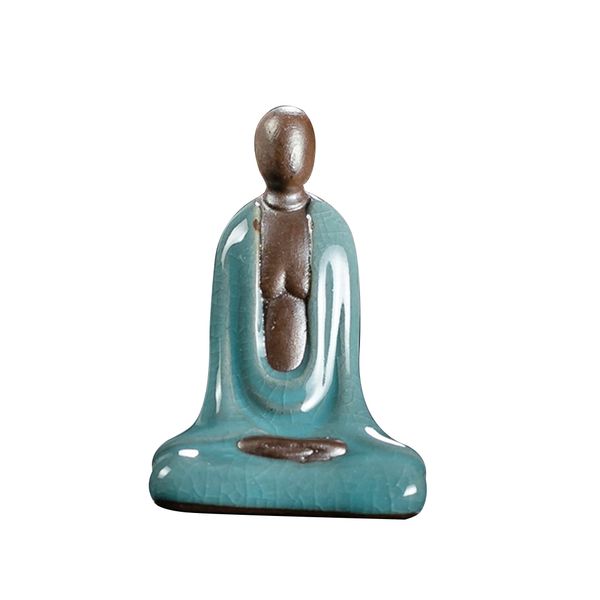 Home Decor Ceramic Zen Buddha Office Living Room Ornament Calm- 7cm