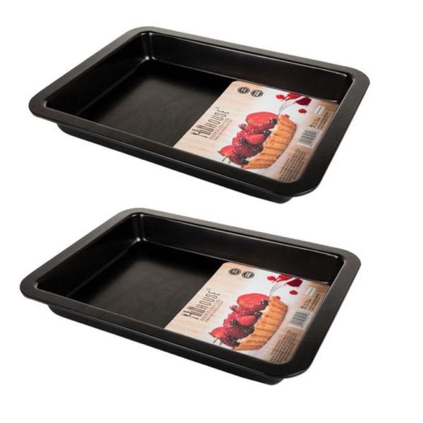Kitchen Roasting Baking Pans Set Of 2 (30 x 20cm) Non Stick