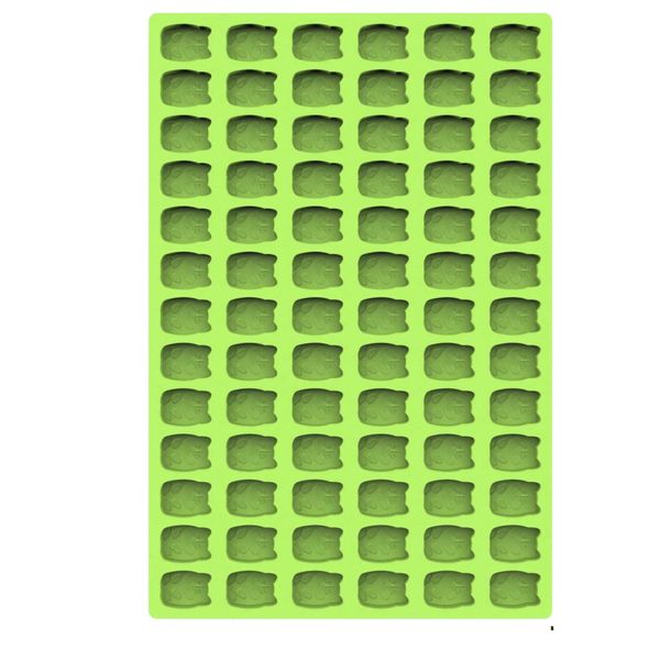 78 Cavity Dog -Shaped Silicone Candy &amp; Ice Cube Mold - Green