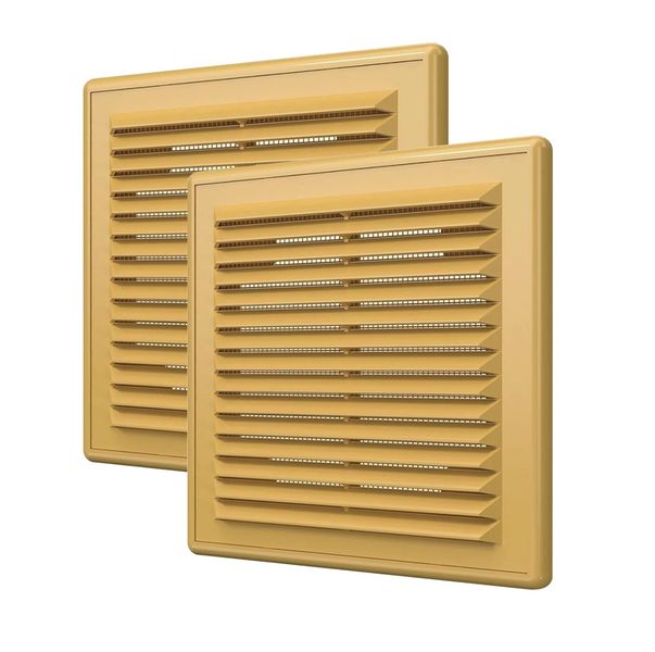 Ventilation removable wall cover grilles 210 x 210mm square - 2 pieces Beige