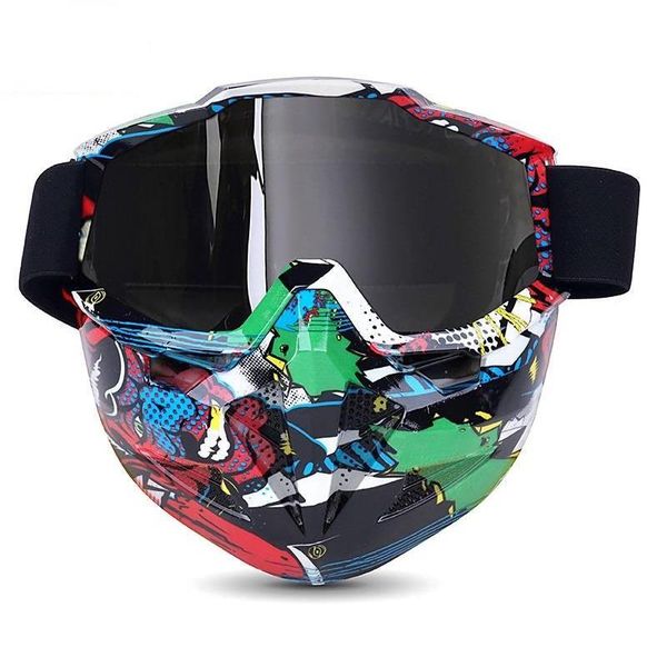 Full Face Motorcycle GelSoft Paintball Airsoft Mask NTMS220 Green