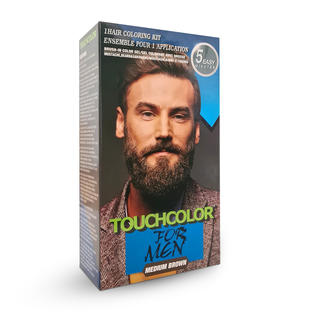 mens beard dye light medium brown