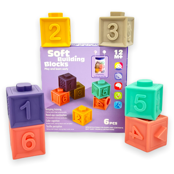 Educational Baby Toy Blocks - Silicon Building Set - Toys for Babies