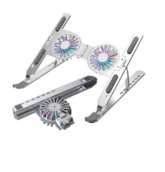 Foldable Fan Cooling Laptop Aluminum Stand