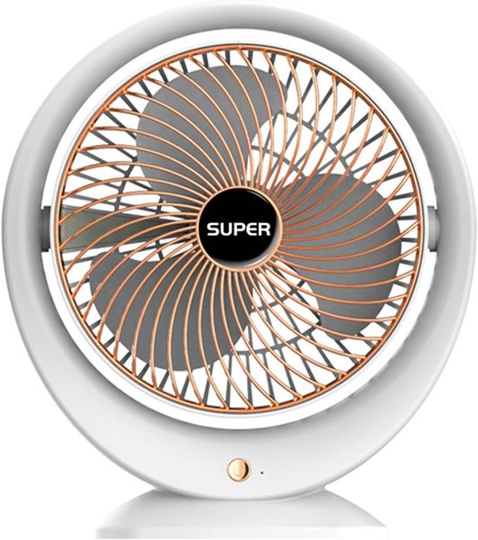 24cm Super Rechargeable Desk Fan 3-Speed with Built-in 1200mah Battery