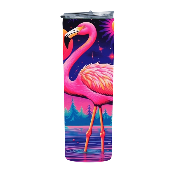 Galaxy Night Flamingo 49 20 Oz Straight Skinny Tumbler 205