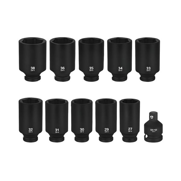 11 Piece Wheel Drive Axle Lock Nut Socket Set