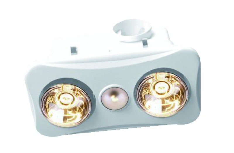 Bathroom Heating Lamp &amp; Light 2 Lamp Plastic Finish