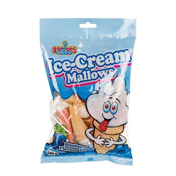 Gordons Sweets - Mallow Icecream - Party - Blueberry - 100g - 36 Packs