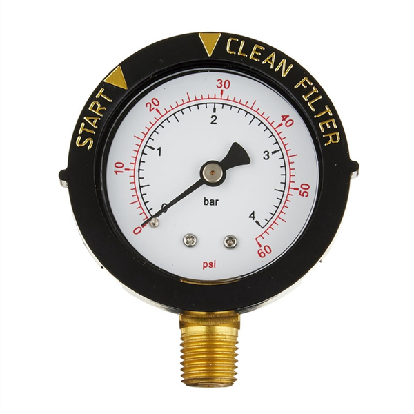 190058 0-60 Psi Start And Clean Filter Water Pressure Gauge