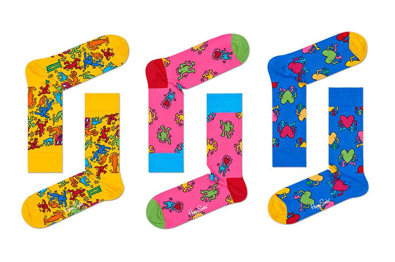 Happy Socks Keith Haring Sock Box Set - Multi colour