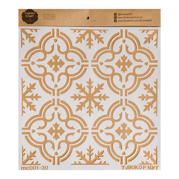 Tjhoko Paint Stencil - 30x30cm - Moroccan Tile 3
