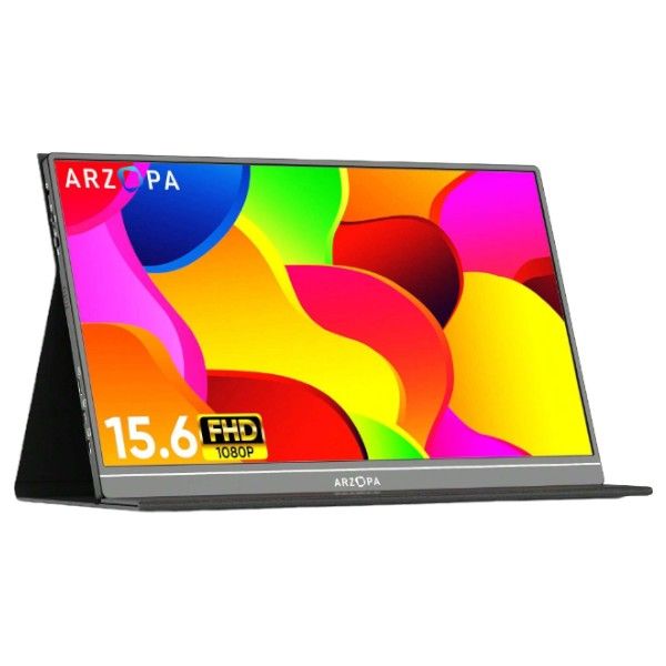 ARZOPA - S1 - 1080P Portable Monitor With Panoramic Surround Sound - Black