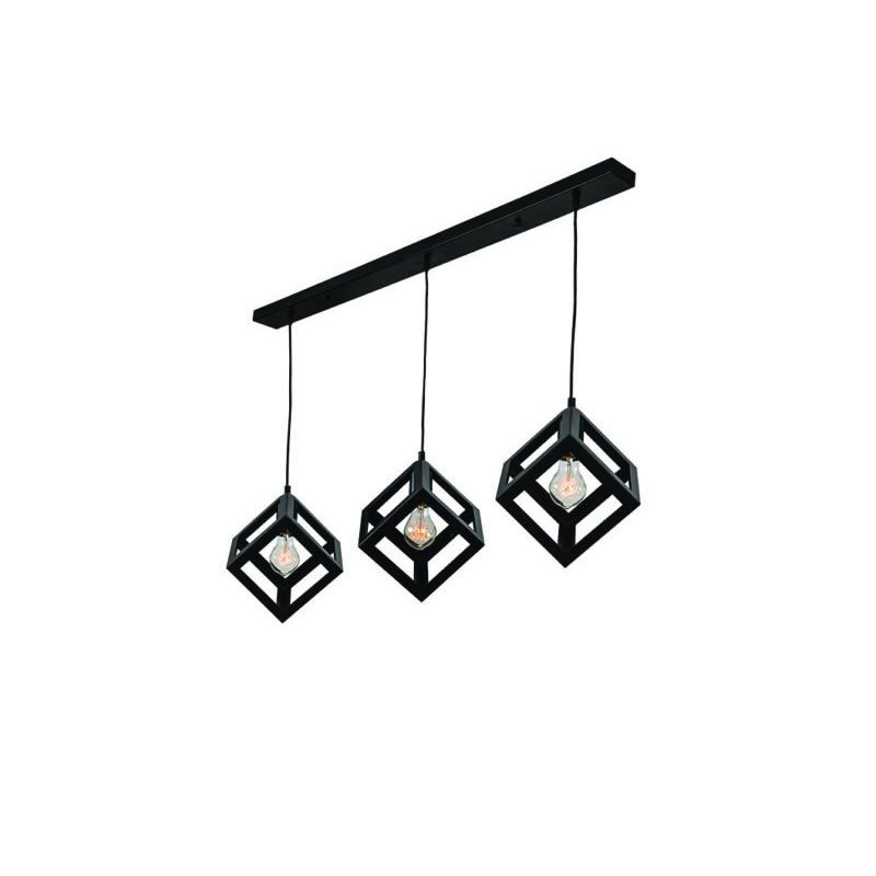 40W Indoor Vintage Metal Square Box Pattern Pendant Light Shop Today