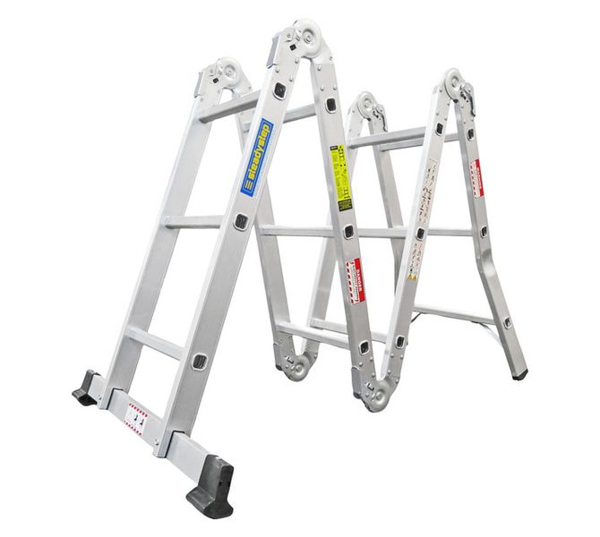 Multi-Step Ladder V2 3.3 m Aluminium - 12 Steps, 120 kg Working Load